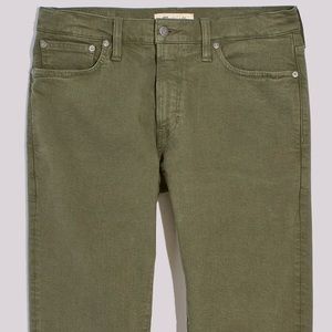 Madewell Men’s Skinny Garment-Dyed Denim Jeans (DEEP GREEN, 31W/32L)